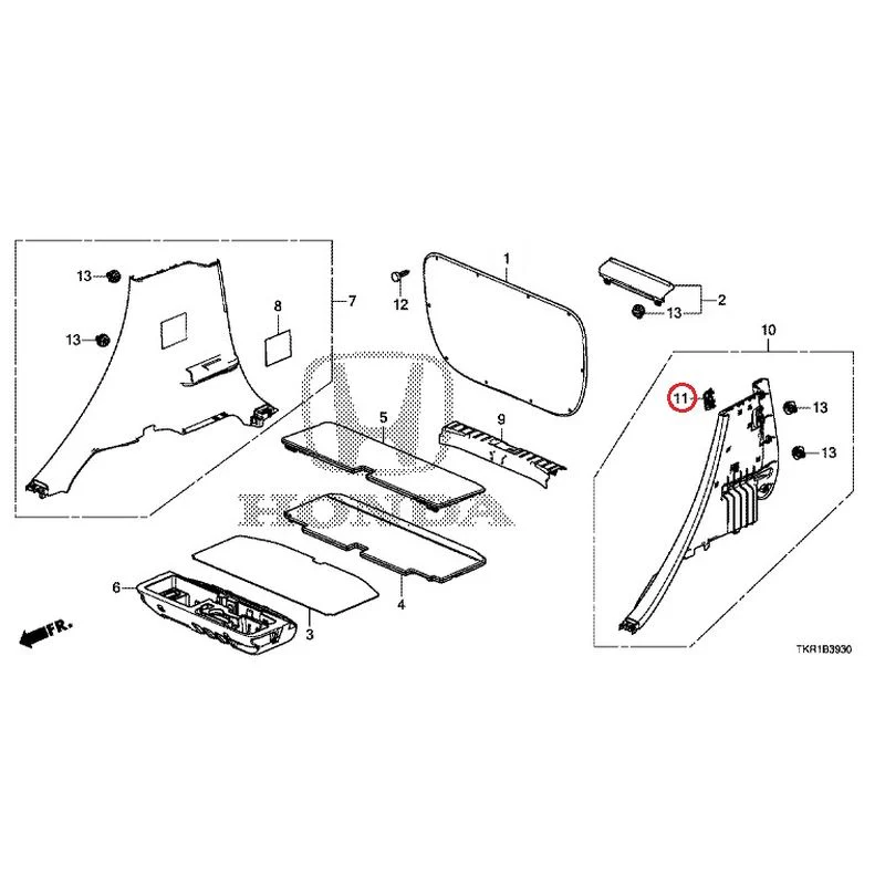 [NEW] JDM HONDA N-WGN CUSTOM JH3 2023 Side Lining GENUINE OEM - Image 12