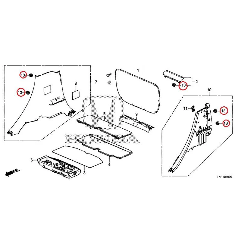 [NEW] JDM HONDA N-WGN CUSTOM JH3 2023 Side Lining GENUINE OEM - Image 14