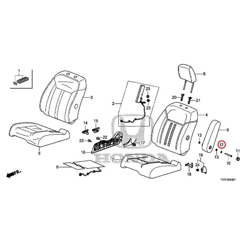 [NEW] JDM HONDA N-WGN CUSTOM JH3 2023 Front seat (R.) (bench) (2) GENUINE OEM - Image 13