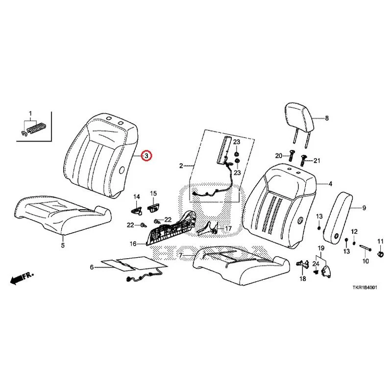 [NEW] JDM HONDA N-WGN CUSTOM JH3 2023 Front seat (R.) (bench) (2) GENUINE OEM - Image 4