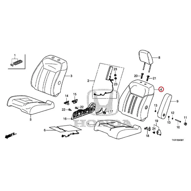 [NEW] JDM HONDA N-WGN CUSTOM JH3 2023 Front seat (R.) (bench) (2) GENUINE OEM - Image 5