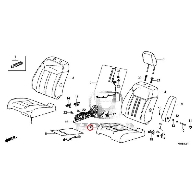 [NEW] JDM HONDA N-WGN CUSTOM JH3 2023 Front seat (R.) (bench) (2) GENUINE OEM - Image 8