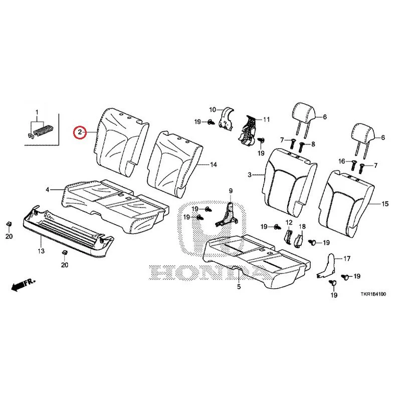 [NEW] JDM HONDA N-WGN CUSTOM JH3 2023 Rear Seat GENUINE OEM - Image 3