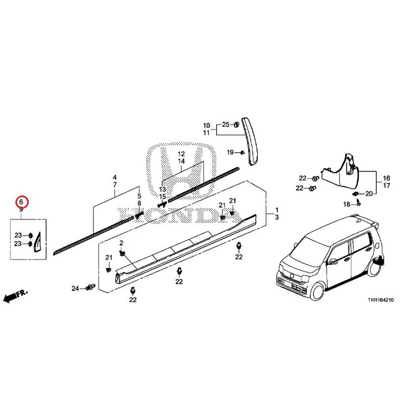 [NEW] JDM HONDA N-WGN CUSTOM JH3 2023 Molding/Side Sill Garnish GENUINE OEM - Image 17