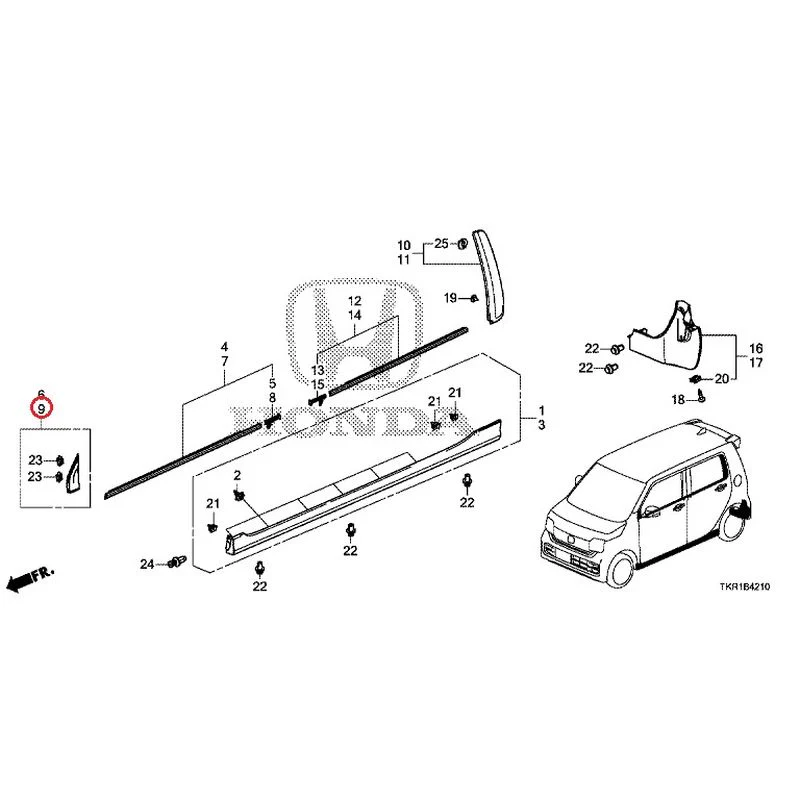 [NEW] JDM HONDA N-WGN CUSTOM JH3 2023 Molding/Side Sill Garnish GENUINE OEM - Image 20
