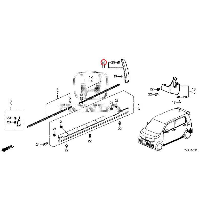 [NEW] JDM HONDA N-WGN CUSTOM JH3 2023 Molding/Side Sill Garnish GENUINE OEM - Image 21