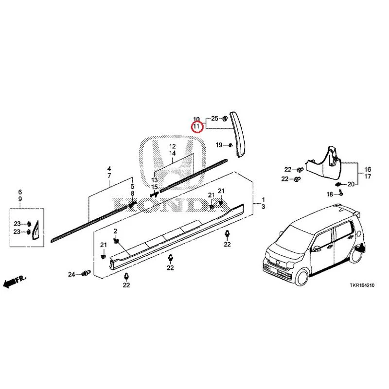 [NEW] JDM HONDA N-WGN CUSTOM JH3 2023 Molding/Side Sill Garnish GENUINE OEM - Image 22