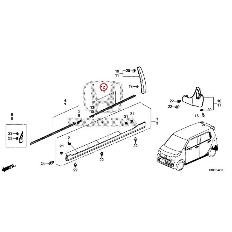 [NEW] JDM HONDA N-WGN CUSTOM JH3 2023 Molding/Side Sill Garnish GENUINE OEM - Image 23