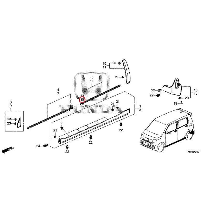 [NEW] JDM HONDA N-WGN CUSTOM JH3 2023 Molding/Side Sill Garnish GENUINE OEM - Image 26