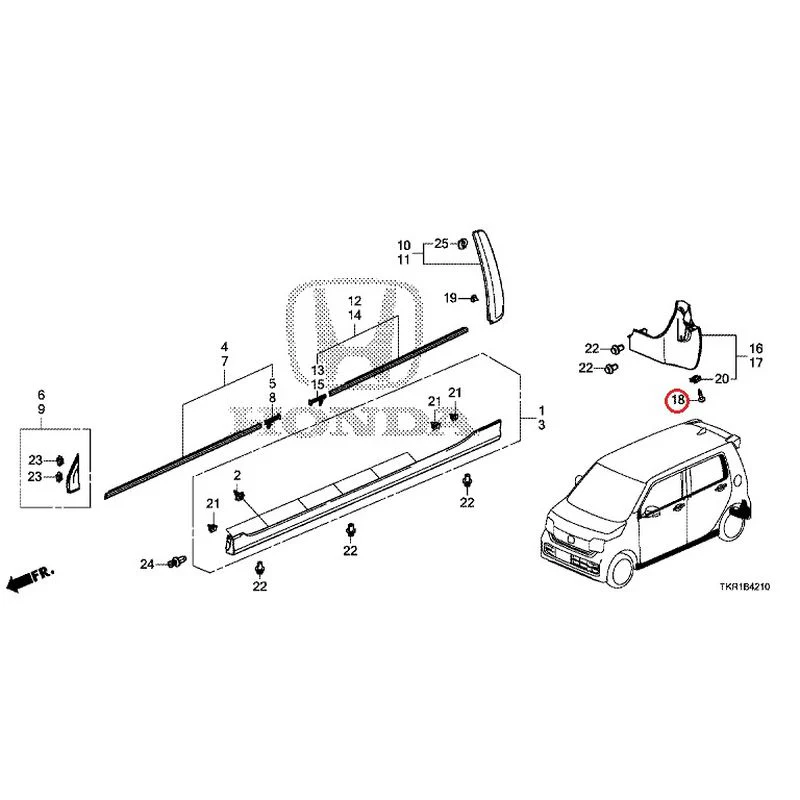 [NEW] JDM HONDA N-WGN CUSTOM JH3 2023 Molding/Side Sill Garnish GENUINE OEM - Image 29
