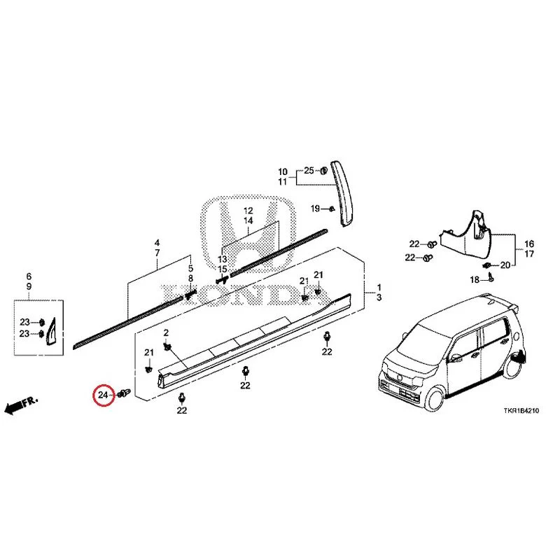 [NEW] JDM HONDA N-WGN CUSTOM JH3 2023 Molding/Side Sill Garnish GENUINE OEM - Image 35