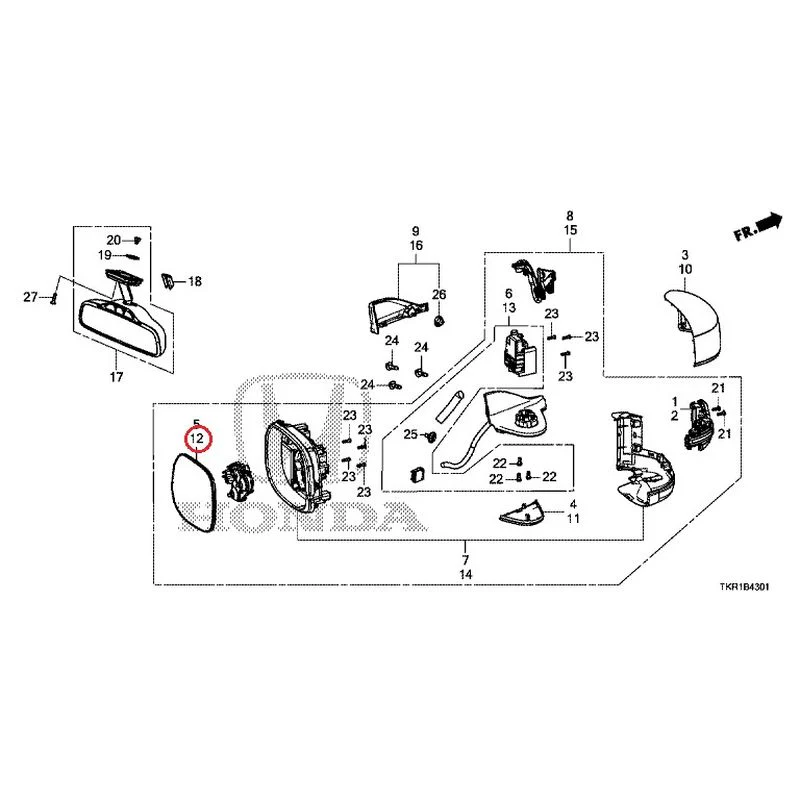[NEW] JDM HONDA N-WGN CUSTOM JH3 2023 Mirrors (2) GENUINE OEM - Image 13