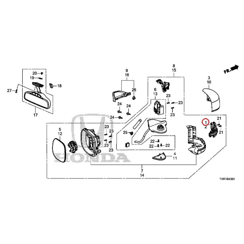 [NEW] JDM HONDA N-WGN CUSTOM JH3 2023 Mirrors (2) GENUINE OEM - Image 2