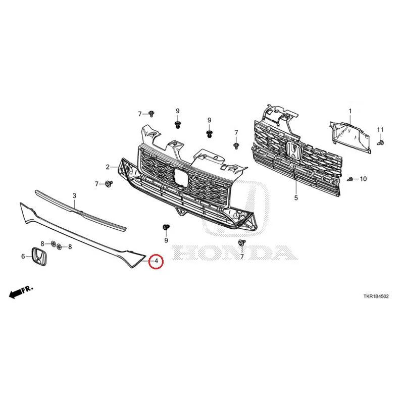 [NEW] JDM HONDA N-WGN CUSTOM JH3 2023 Front Grill (3) GENUINE OEM - Image 4