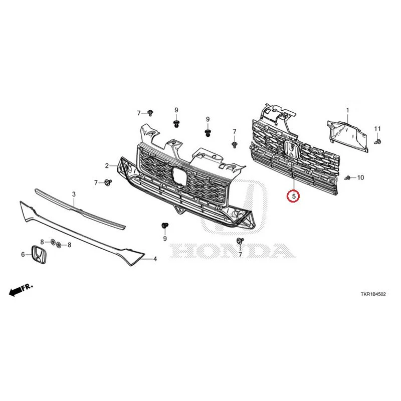 [NEW] JDM HONDA N-WGN CUSTOM JH3 2023 Front Grill (3) GENUINE OEM - Image 5