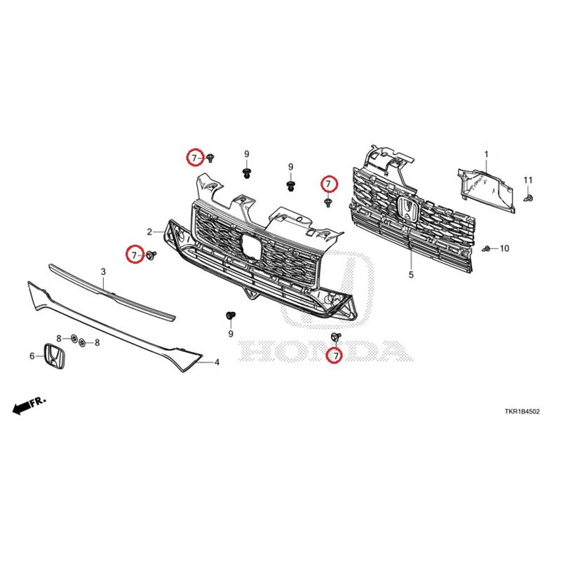 [NEW] JDM HONDA N-WGN CUSTOM JH3 2023 Front Grill (3) GENUINE OEM - Image 7