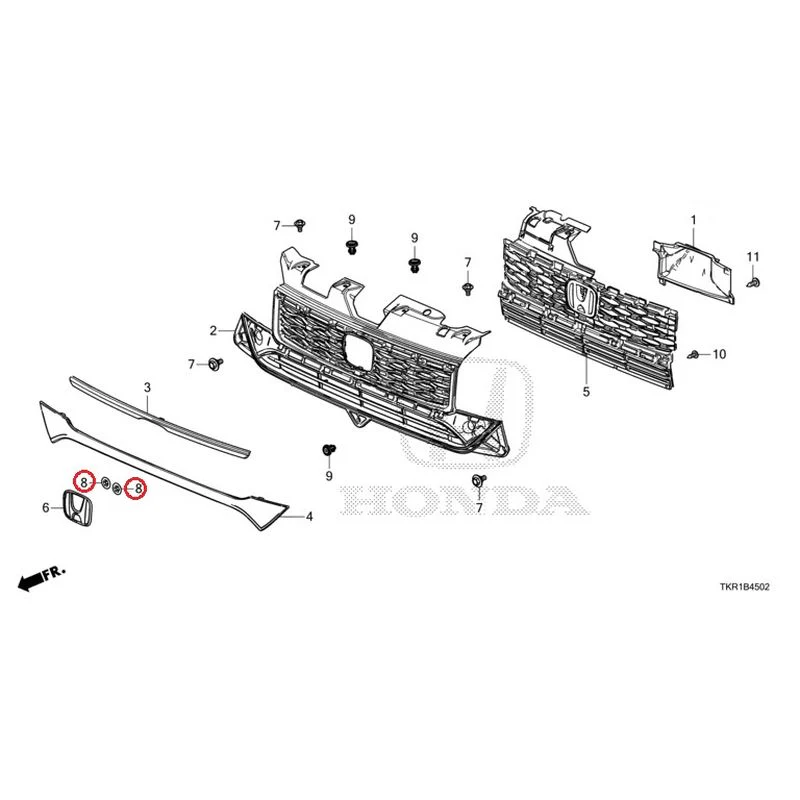 [NEW] JDM HONDA N-WGN CUSTOM JH3 2023 Front Grill (3) GENUINE OEM - Image 8