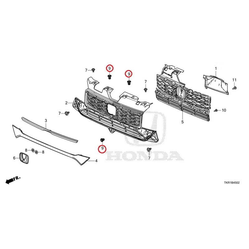 [NEW] JDM HONDA N-WGN CUSTOM JH3 2023 Front Grill (3) GENUINE OEM - Image 9