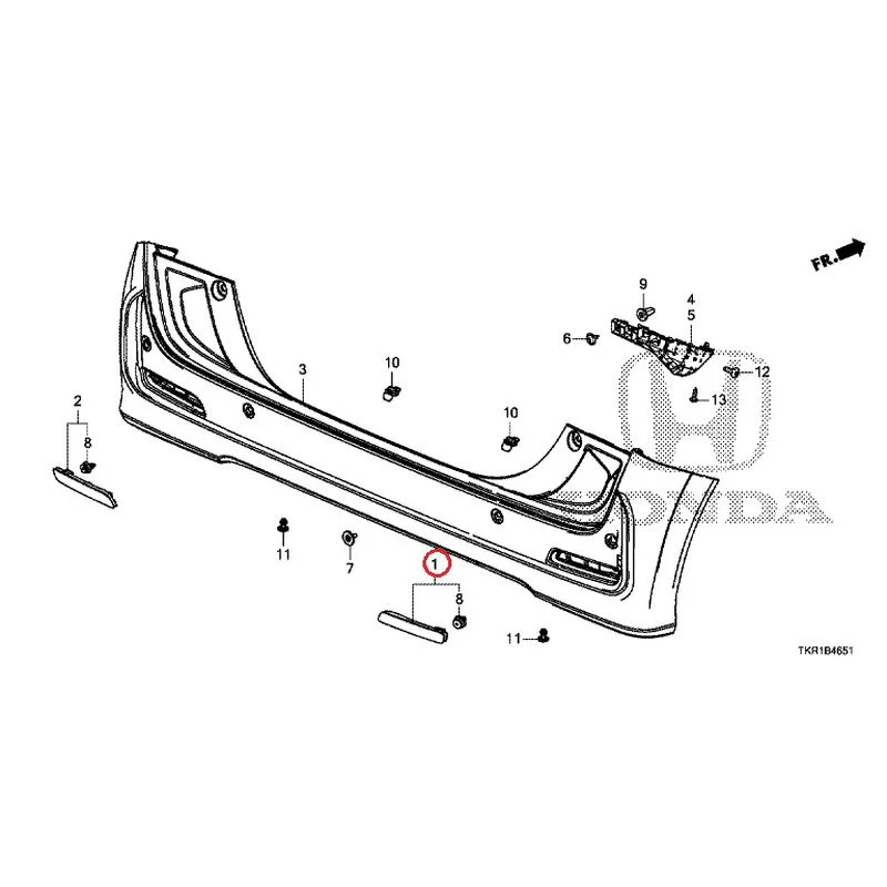 [NEW] JDM HONDA N-WGN CUSTOM JH3 2023 Rear Bumper (2) GENUINE OEM - Image 2