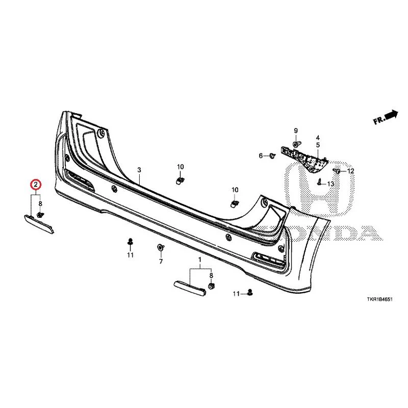 [NEW] JDM HONDA N-WGN CUSTOM JH3 2023 Rear Bumper (2) GENUINE OEM - Image 3
