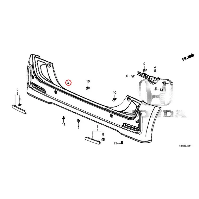 [NEW] JDM HONDA N-WGN CUSTOM JH3 2023 Rear Bumper (2) GENUINE OEM - Image 9