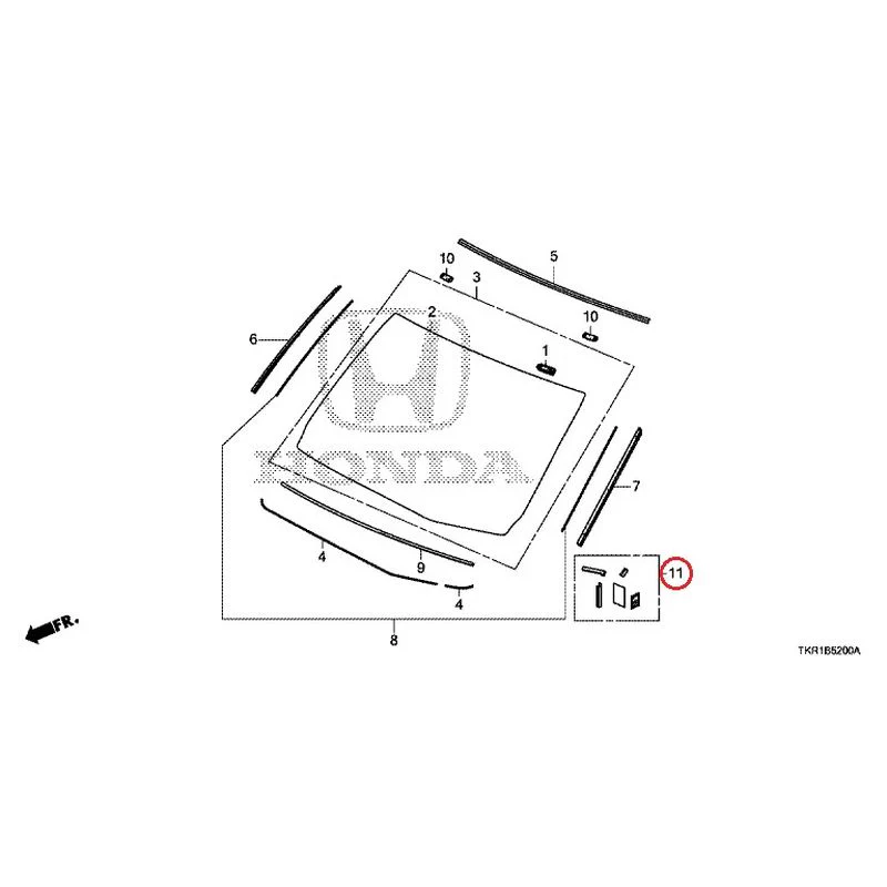 [NEW] JDM HONDA N-WGN CUSTOM JH3 2023 Front Windshield GENUINE OEM - Image 11
