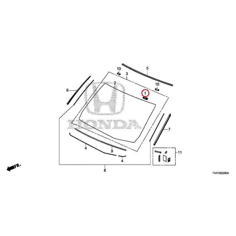 [NEW] JDM HONDA N-WGN CUSTOM JH3 2023 Front Windshield GENUINE OEM - Image 2