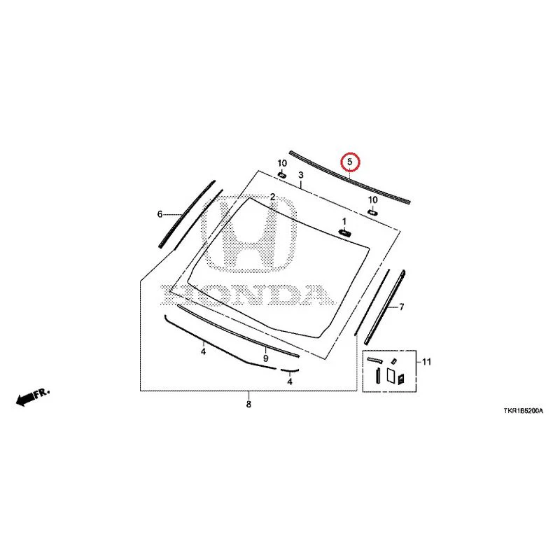 [NEW] JDM HONDA N-WGN CUSTOM JH3 2023 Front Windshield GENUINE OEM - Image 5
