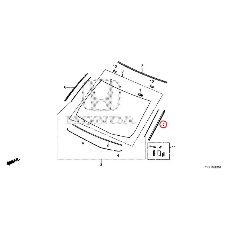 [NEW] JDM HONDA N-WGN CUSTOM JH3 2023 Front Windshield GENUINE OEM - Image 7