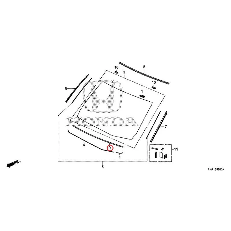 [NEW] JDM HONDA N-WGN CUSTOM JH3 2023 Front Windshield GENUINE OEM - Image 9