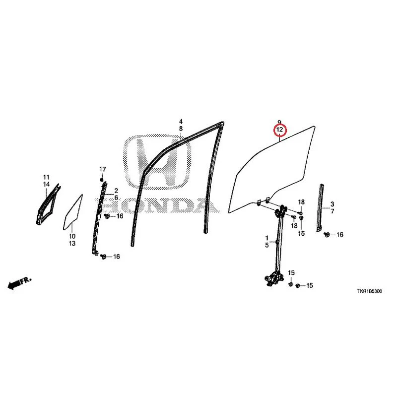 [NEW] JDM HONDA N-WGN CUSTOM JH3 2023 Front Door Glass/Regulator GENUINE OEM - Image 13