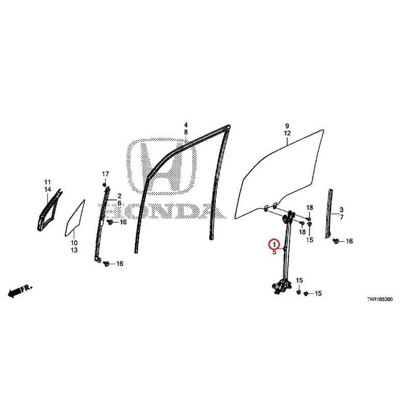 [NEW] JDM HONDA N-WGN CUSTOM JH3 2023 Front Door Glass/Regulator GENUINE OEM - Image 2