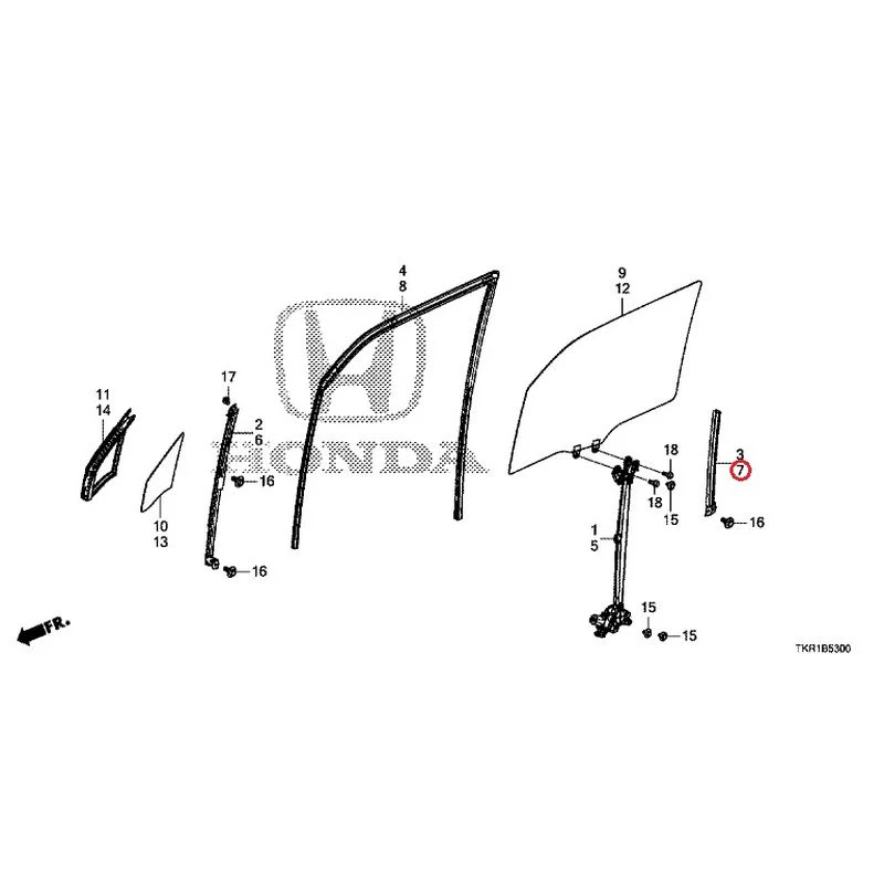 [NEW] JDM HONDA N-WGN CUSTOM JH3 2023 Front Door Glass/Regulator GENUINE OEM - Image 8