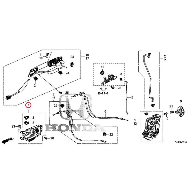[NEW] JDM HONDA N-WGN CUSTOM JH3 2023 Front Door Locks/Outer Handles GENUINE OEM - Image 5