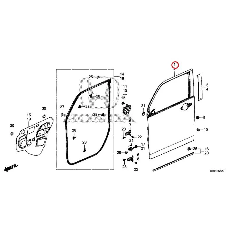 [NEW] JDM HONDA N-WGN CUSTOM JH3 2023 Front Door Panel GENUINE OEM - Image 2