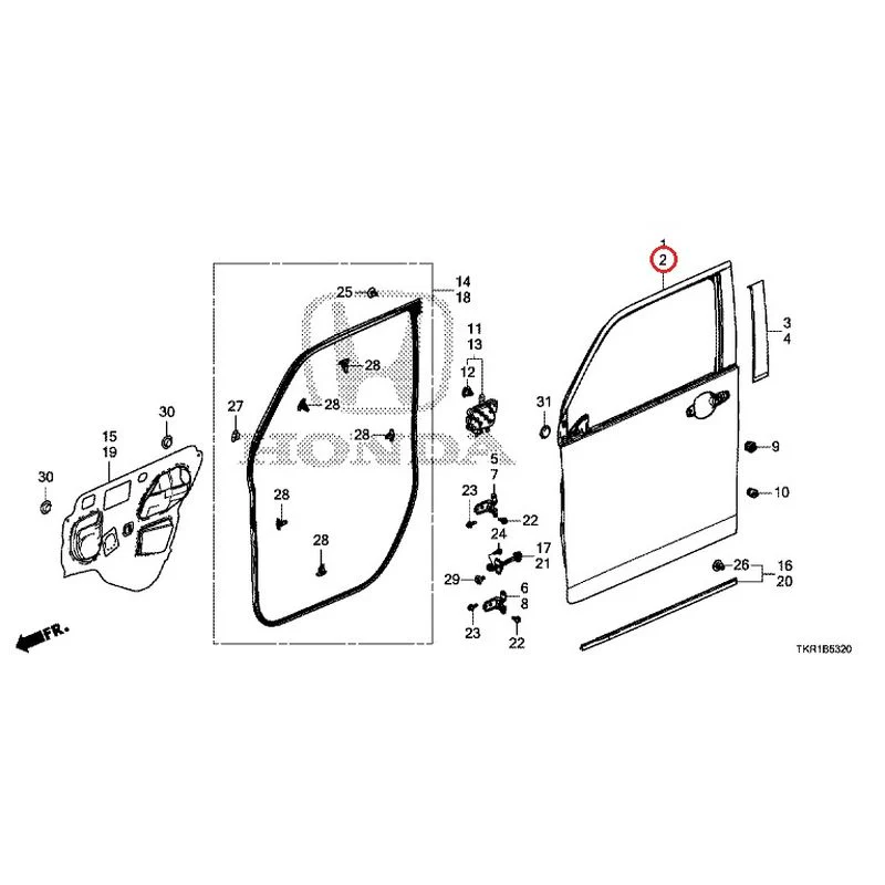 [NEW] JDM HONDA N-WGN CUSTOM JH3 2023 Front Door Panel GENUINE OEM - Image 3