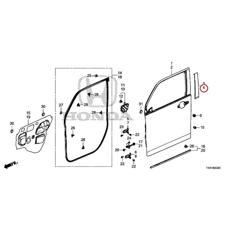[NEW] JDM HONDA N-WGN CUSTOM JH3 2023 Front Door Panel GENUINE OEM - Image 5