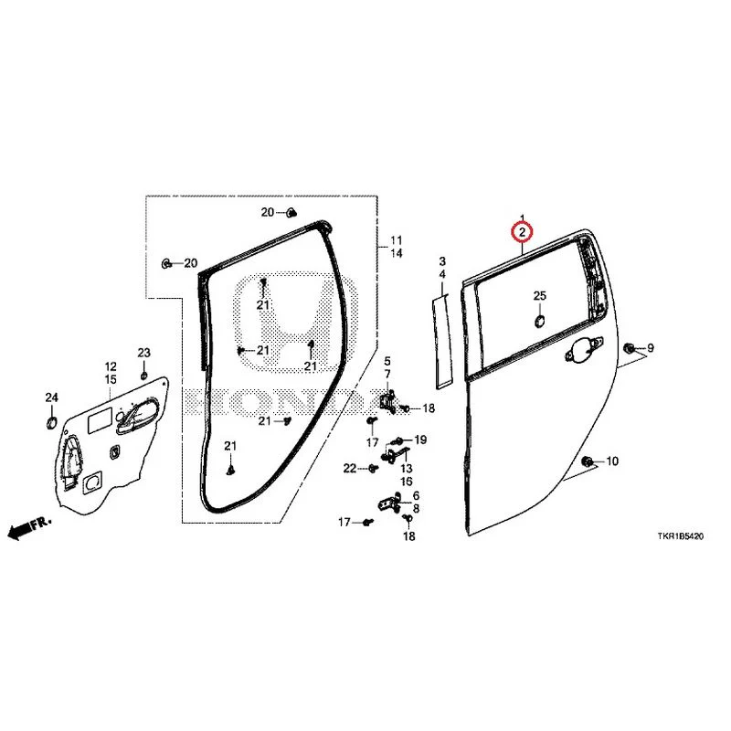[NEW] JDM HONDA N-WGN CUSTOM JH3 2023 Rear Door Panel GENUINE OEM - Image 3