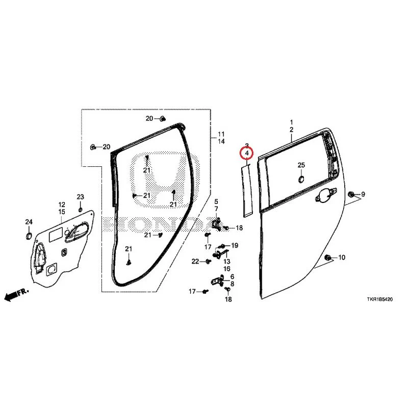 [NEW] JDM HONDA N-WGN CUSTOM JH3 2023 Rear Door Panel GENUINE OEM - Image 5