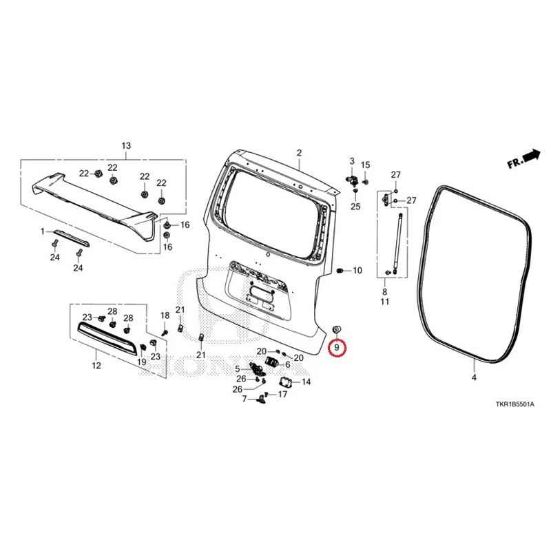[NEW] JDM HONDA N-WGN CUSTOM JH3 2023 Tailgate (2) GENUINE OEM - Image 10