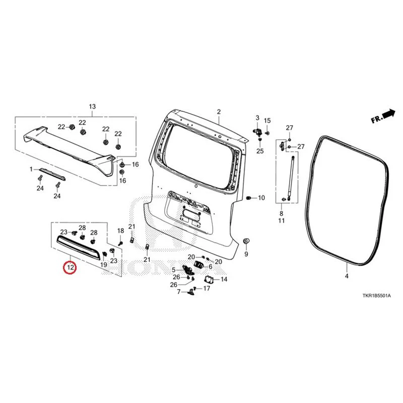[NEW] JDM HONDA N-WGN CUSTOM JH3 2023 Tailgate (2) GENUINE OEM - Image 13