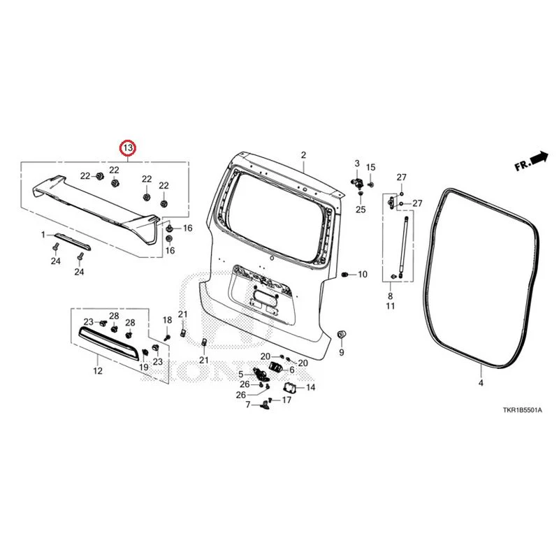 [NEW] JDM HONDA N-WGN CUSTOM JH3 2023 Tailgate (2) GENUINE OEM - Image 14
