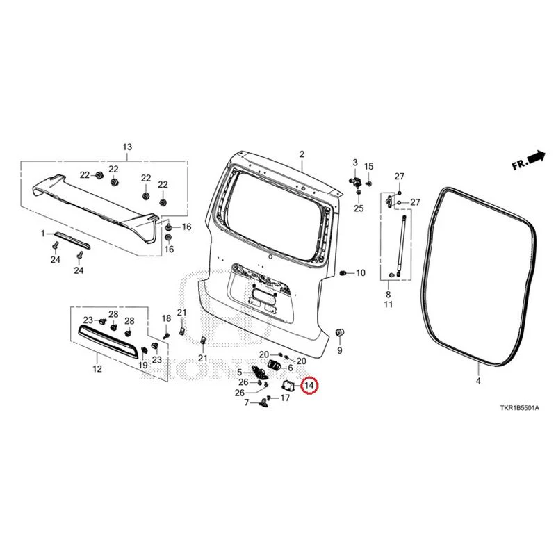 [NEW] JDM HONDA N-WGN CUSTOM JH3 2023 Tailgate (2) GENUINE OEM - Image 20