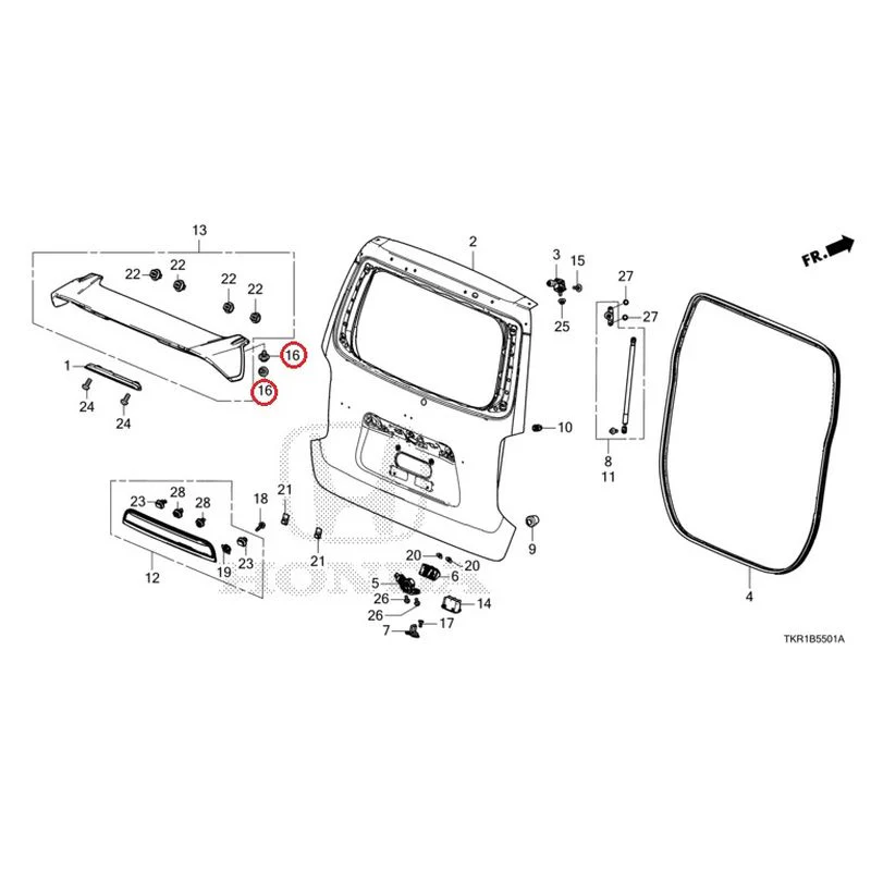 [NEW] JDM HONDA N-WGN CUSTOM JH3 2023 Tailgate (2) GENUINE OEM - Image 22