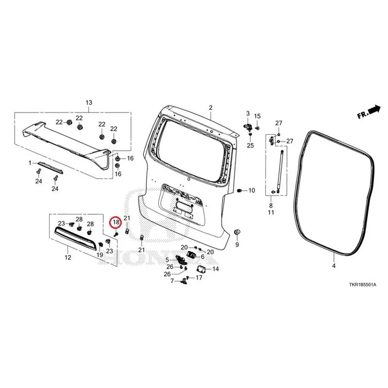 [NEW] JDM HONDA N-WGN CUSTOM JH3 2023 Tailgate (2) GENUINE OEM - Image 24