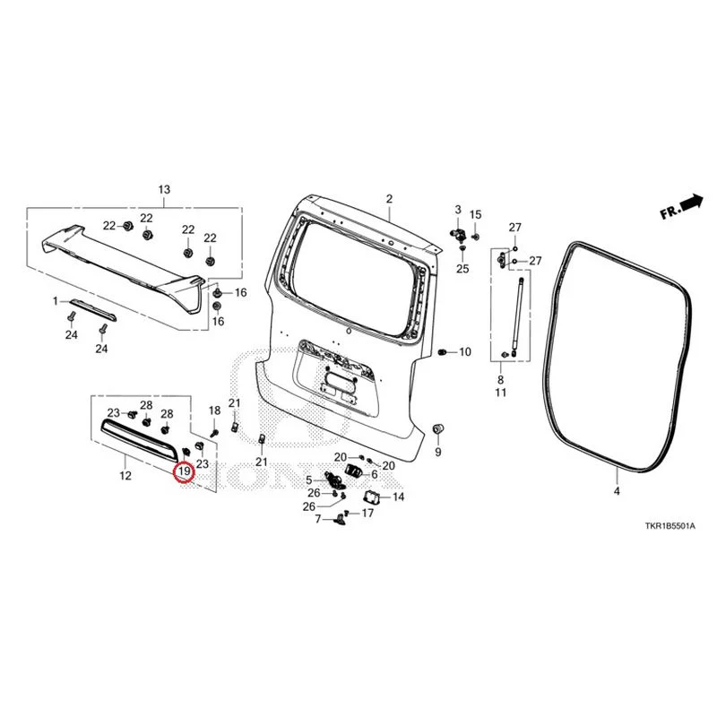 [NEW] JDM HONDA N-WGN CUSTOM JH3 2023 Tailgate (2) GENUINE OEM - Image 25