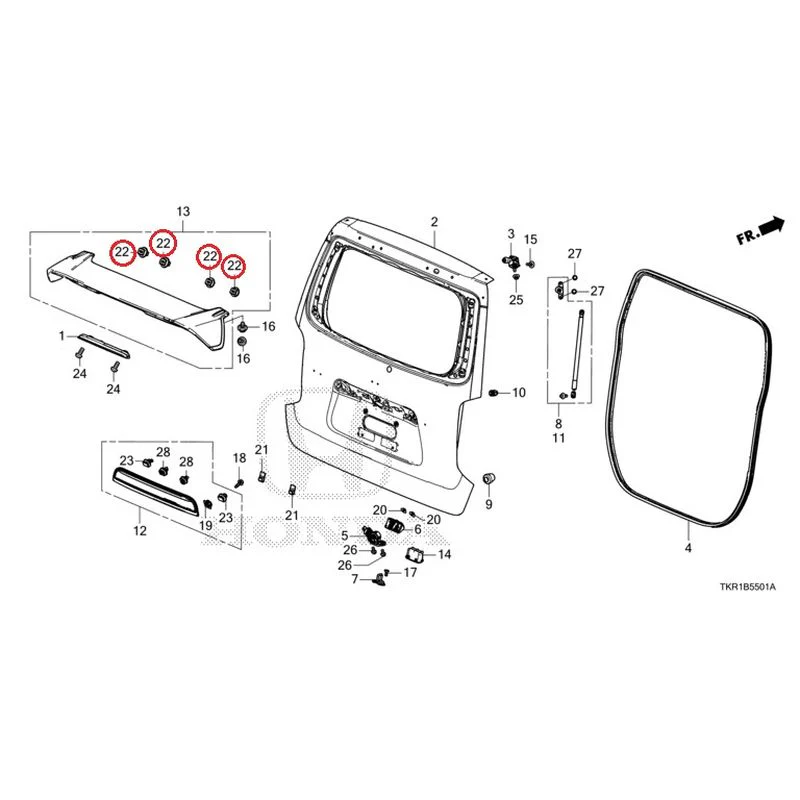 [NEW] JDM HONDA N-WGN CUSTOM JH3 2023 Tailgate (2) GENUINE OEM - Image 28