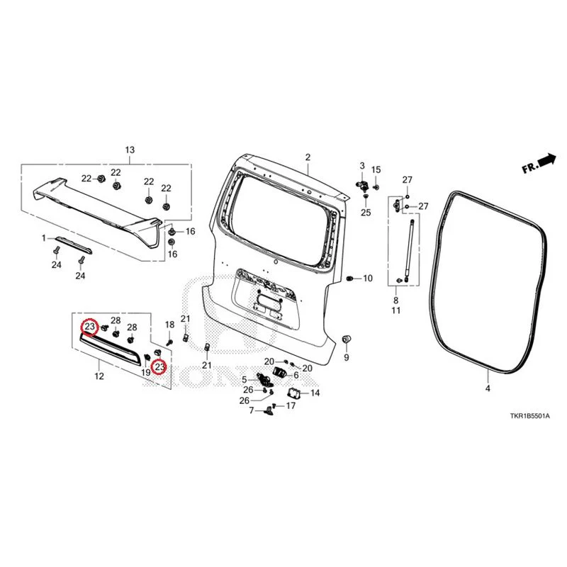 [NEW] JDM HONDA N-WGN CUSTOM JH3 2023 Tailgate (2) GENUINE OEM - Image 29