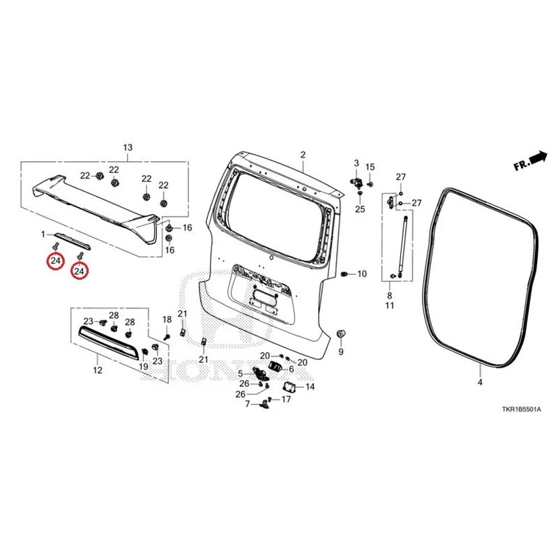 [NEW] JDM HONDA N-WGN CUSTOM JH3 2023 Tailgate (2) GENUINE OEM - Image 30