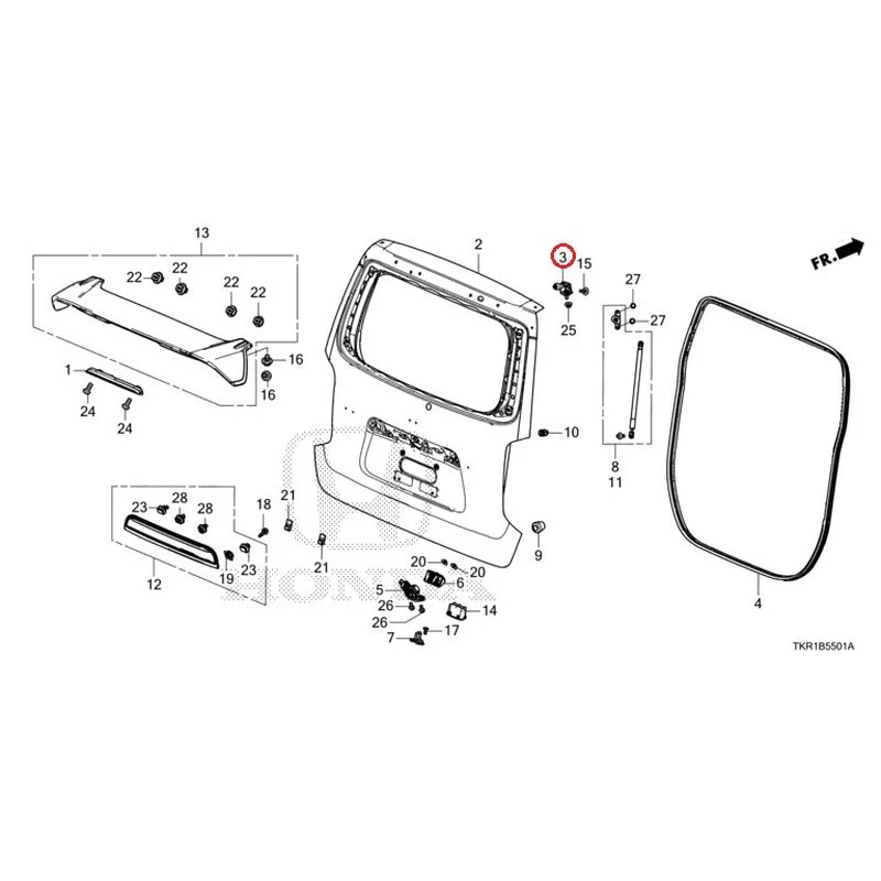 [NEW] JDM HONDA N-WGN CUSTOM JH3 2023 Tailgate (2) GENUINE OEM - Image 4
